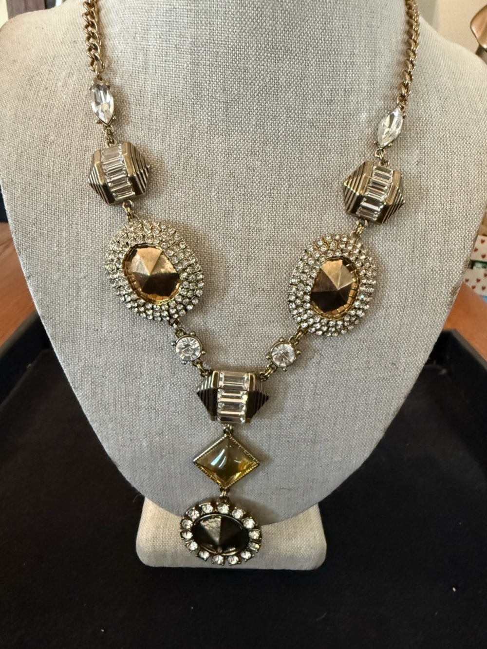 Erickson Beamon Rocks “Helen of Troy” statement necklace with Crystal stones